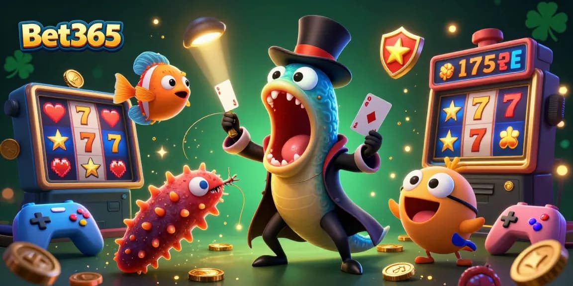 Experience fun and excitement with Bet365 through a magical casino adventure featuring unique characters.