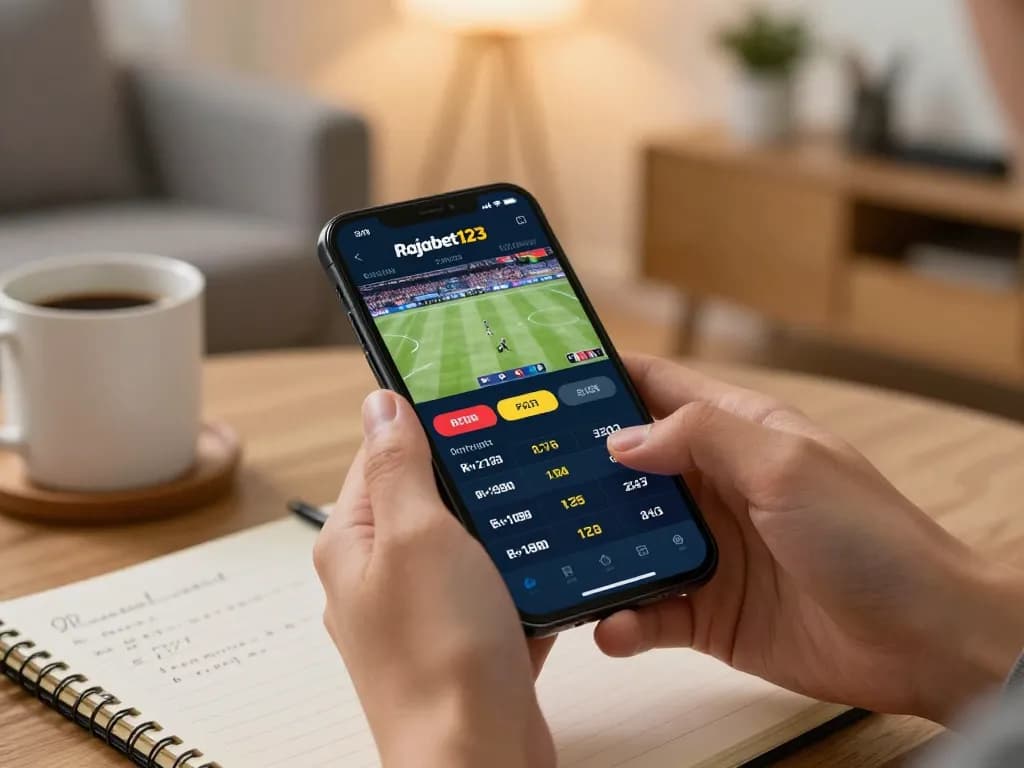 Experience live sports betting excitement with Rajabet123 through smartphone while enjoying cozy home comforts.