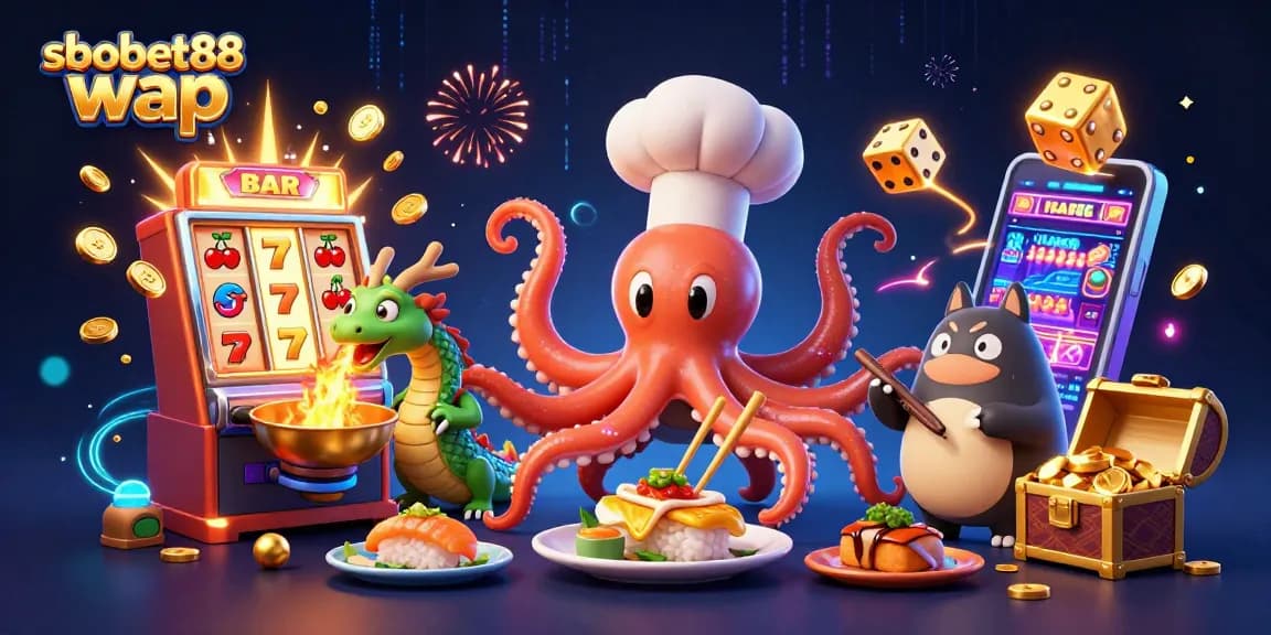 Win big with sbobet88 wap at this vibrant 3D casino scene, filled with dynamic gaming action!