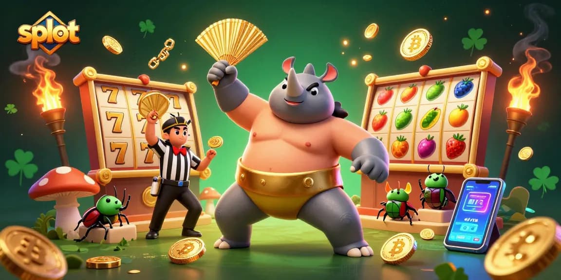 Rasakan keseruan bermain slot dengan ilustasi kucing beruang dan serangga di dalam casino