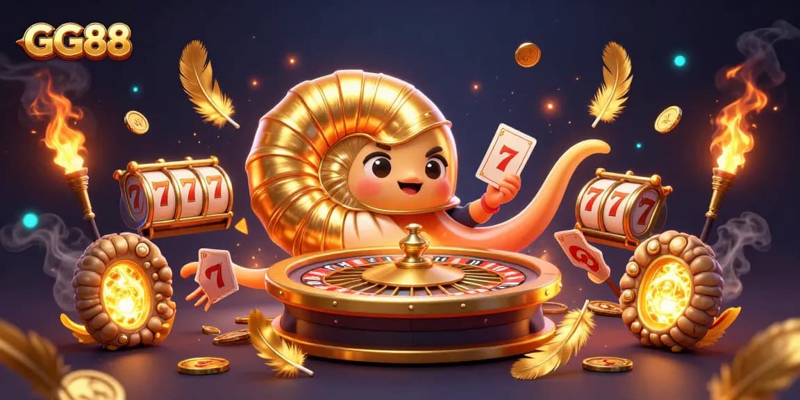 Engage with exhilarating GG88 casino slots featuring a giant nautilus roulette wheel.
