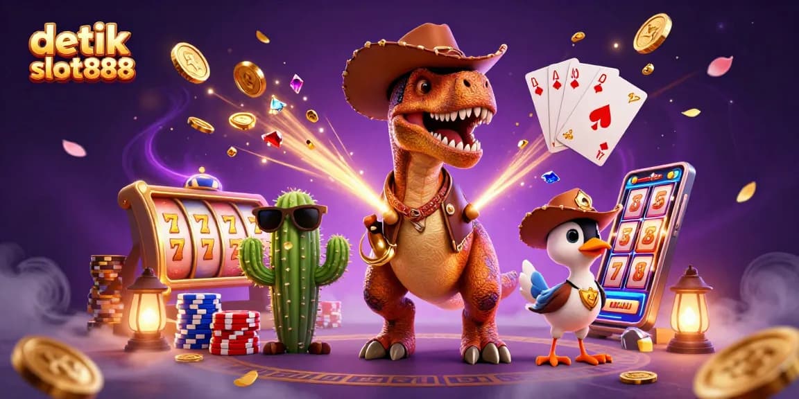 Bermain detik slot888 dengan jackpot berkilauan dan suasana kasino yang ceria.