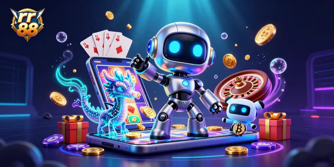 Experience thrilling gaming with rr 88 at this vibrant, detailed 3D illustration showcasing casino excitement.