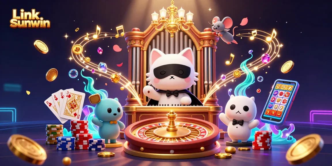 Engage with Link Sunwin through thrilling casino gameplay, showcasing vibrant characters and dynamic elements.