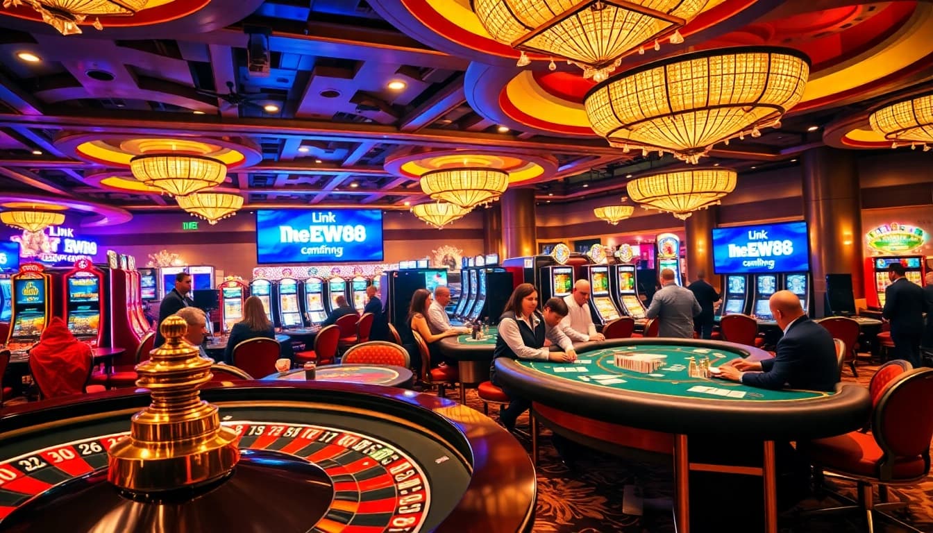 Experience the excitement of winning at Link NEW88 with vibrant casino games and lively ambiance.