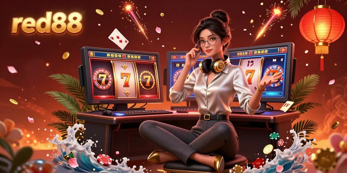 Experience high-stakes gaming at red88 with vibrant casino themes, spinning reels, and dynamic action.