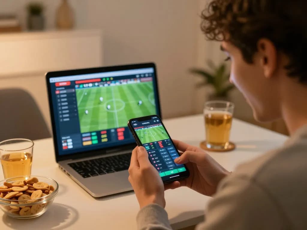 Engaging in live sports betting on a smartphone, showcasing rik vip app and dynamic odds