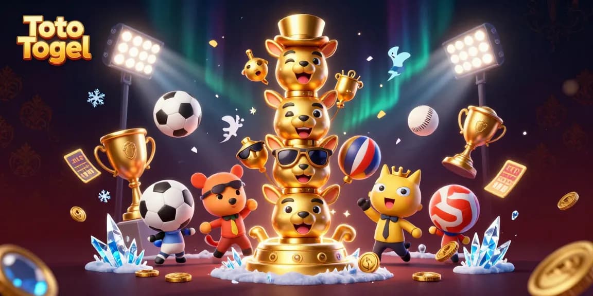 Menangkan Toto Togel dengan ilustrasi kasino yang dinamis dan penuh energi.