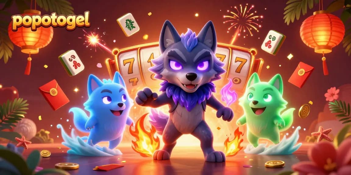 Experience popotogel with thrilling slot reels and ghostly companions amidst vibrant casino elements.