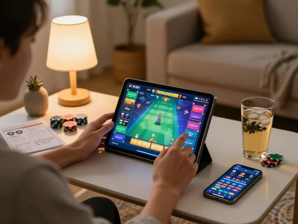 Permainan versi asli Mega888 di tablet menonjolkan momen permainan strategik dalam suasana yang selesa