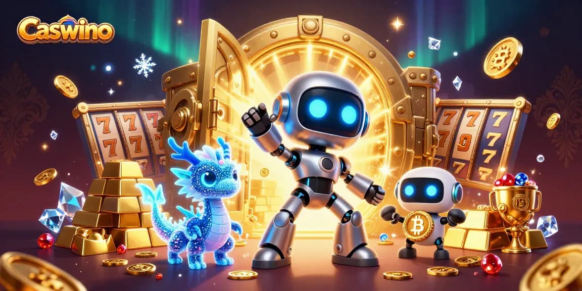 Enjoy an engaging scene of Caswino featuring a vibrant casino atmosphere with treasures and the excitement of gaming.