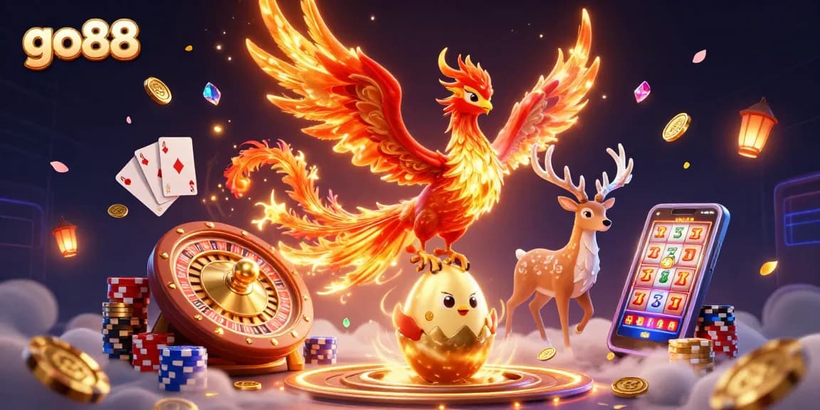 Play exciting games at go88, featuring stunning characters and vibrant casino elements.