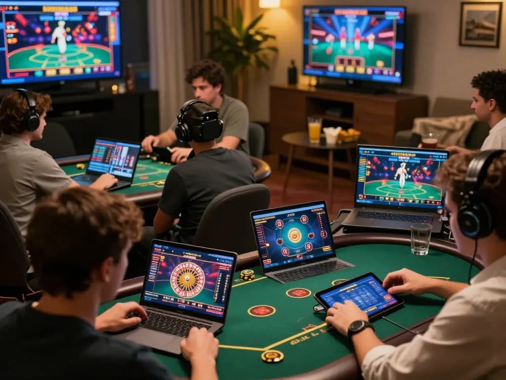 Players enjoying dynamic online casino games on hitclub, showcasing excitement and engagement.