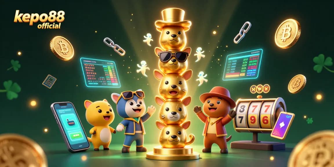 Play with the latest slot games at kepo88 official, featuring exciting 3D illustrated casino activities.