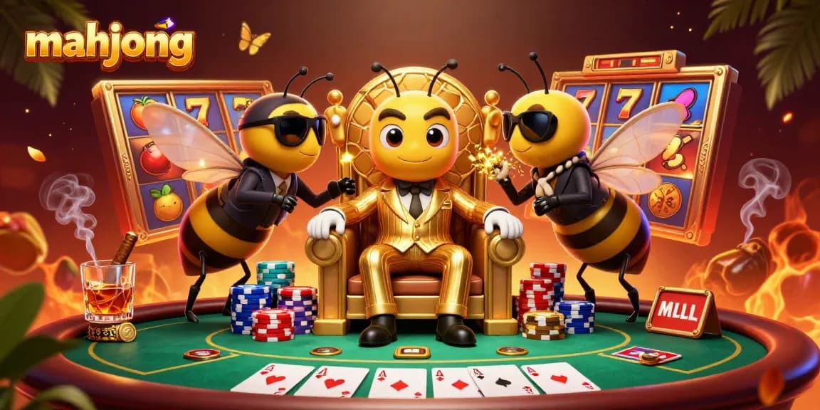 Engage in exciting mahjong gaming amidst vibrant slot reels and dynamic characters.