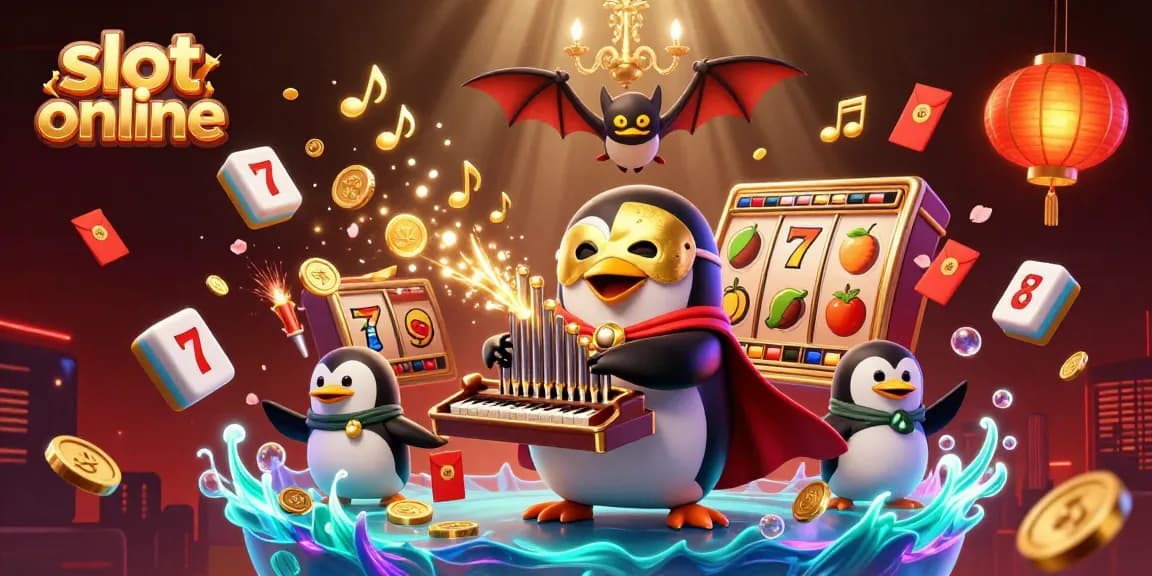 Slot online mempersembahkan ilustrasi 3D memukau dari permainan slot yang penuh warna dan dinamis.