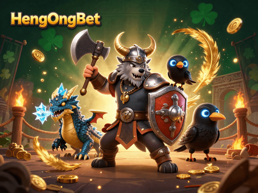 Experience thrilling action with HengOngBet in this vibrant, detailed 3D casino illustration