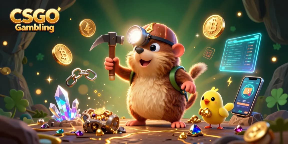 Rasakan aksi CSGO Perjudian yang mendebarkan dalam adegan 3D yang hidup ini yang menampilkan elemen crypto.