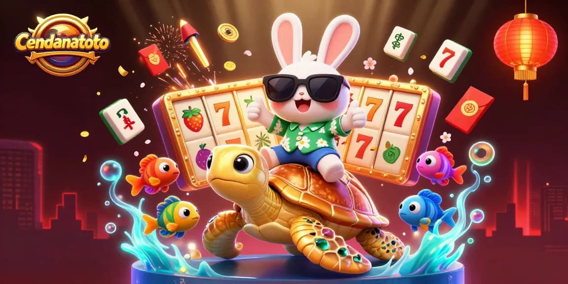 Experience thrilling fun with cendanatoto slots, featuring a lucky rabbit and vibrant game elements.