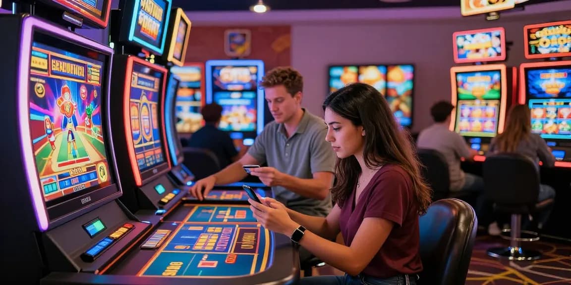Engaging casino scene highlighting players at https://dentalgroups.co.uk enjoying interactive gaming experiences with credit card deposits.