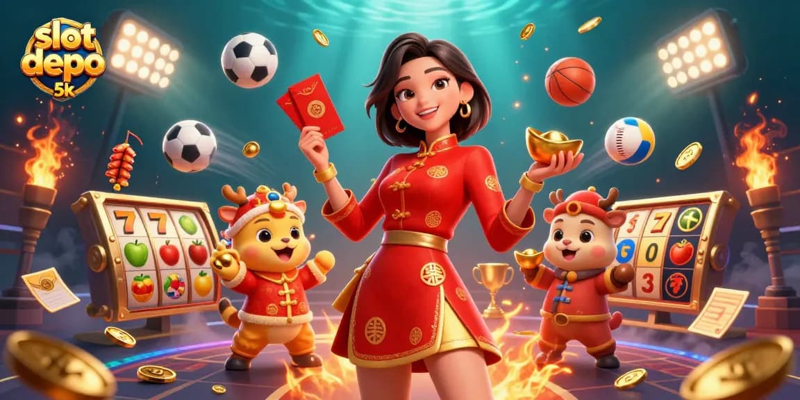 Experience thrilling gameplay at slot depo 5k with dynamic slot reels and vibrant casino atmosphere.