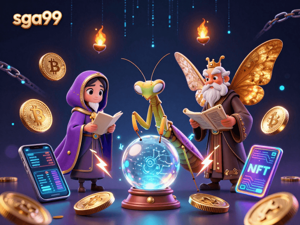 Engage with sga99’s vibrant casino experience featuring crypto elements and enchanting fortune tellers.