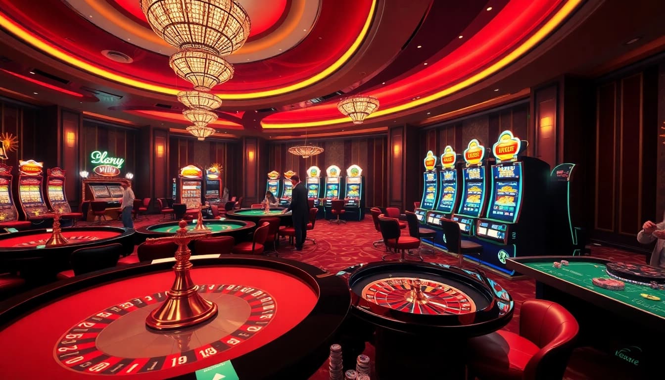 Experience the thrill of gaming at RR88 mov with vibrant casino tables and players.