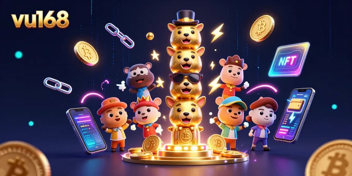 Engage with vibrant casino gaming at vu168 featuring a dynamic illustration of a golden totem with animal faces.