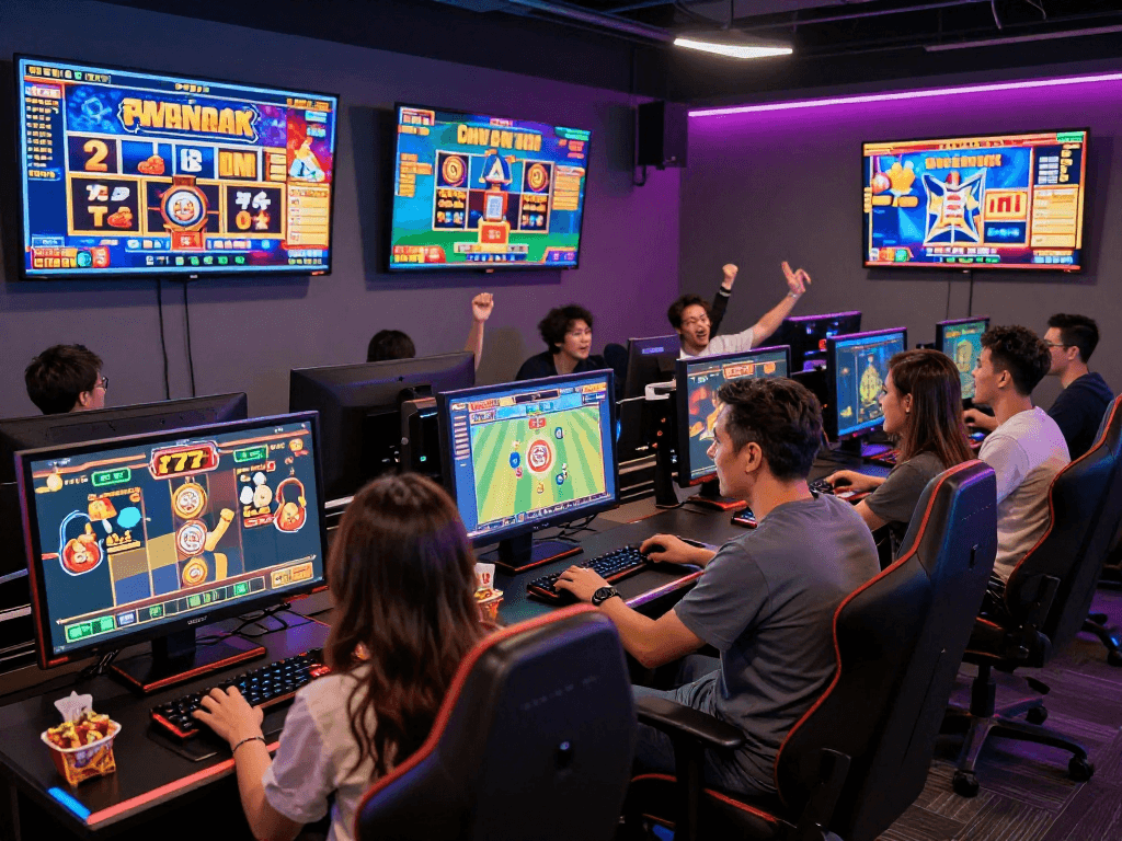 Pengalaman seru bermain slot777 secara online di ruang permainan modern.