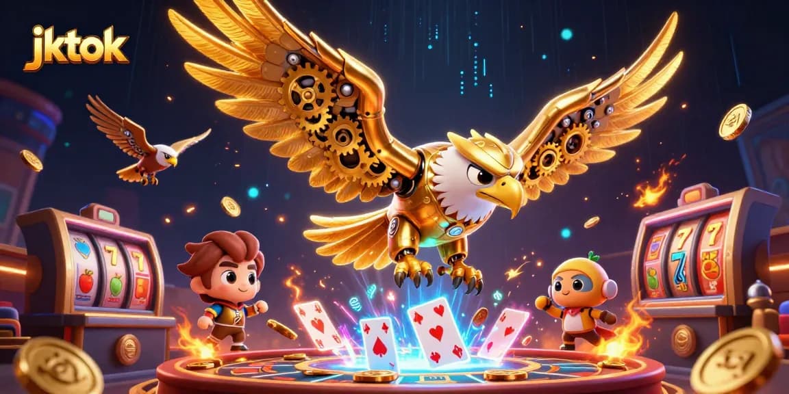 Jatuhkan kartu holografik dalam permainan judi jktok yang mendebarkan.