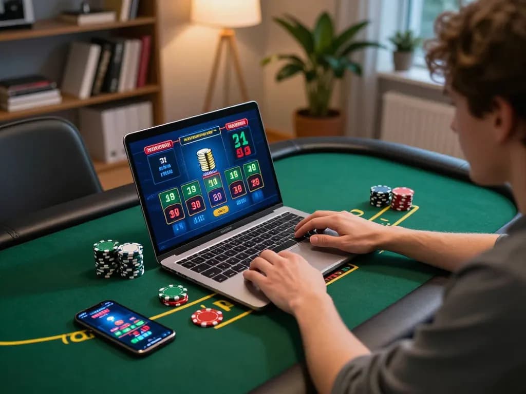Experience thrilling gameplay at gen-e online casino with engaging blackjack action.