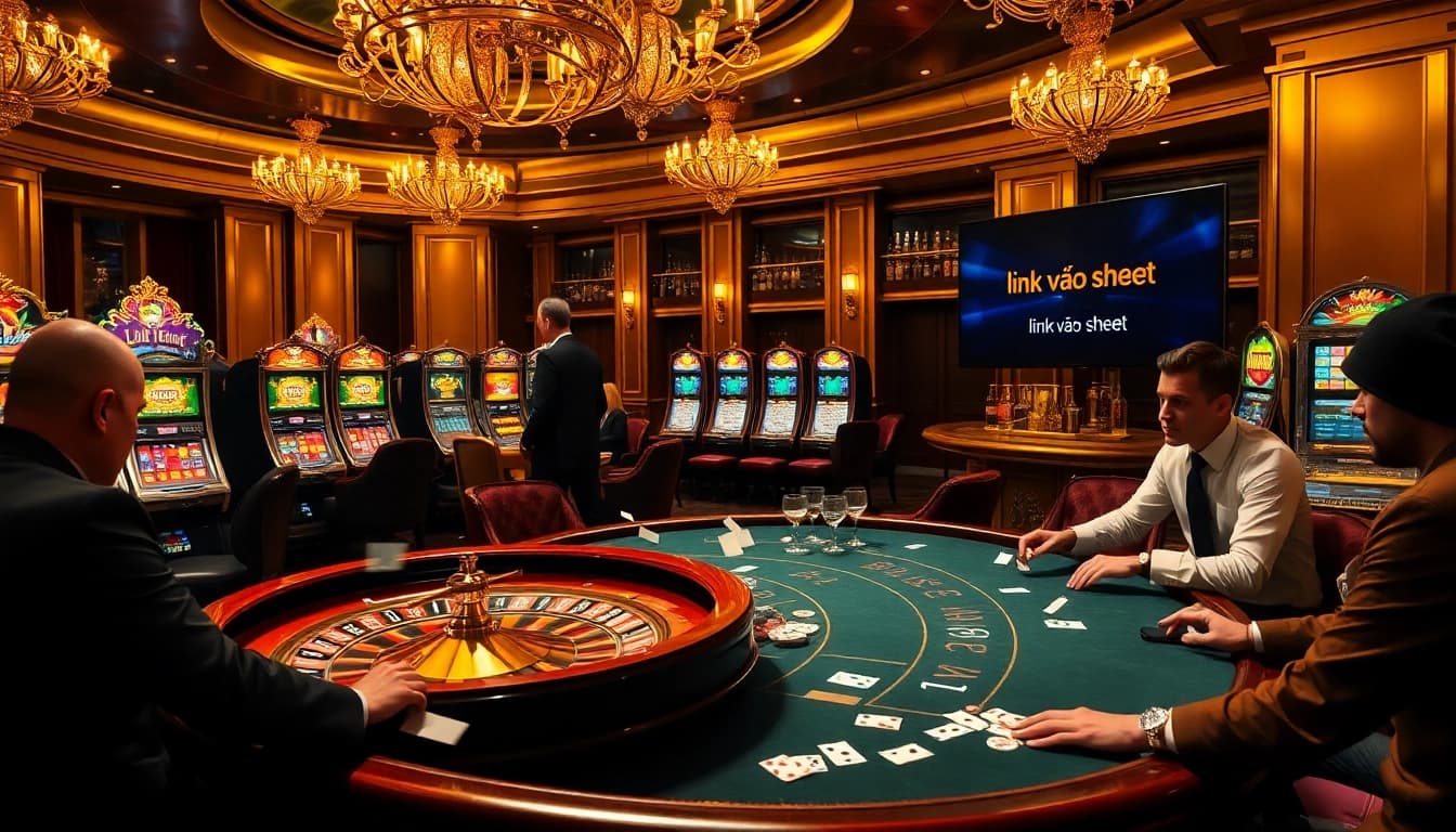 Experience thrilling gameplay with link vào sheet in this luxurious casino poker setting.