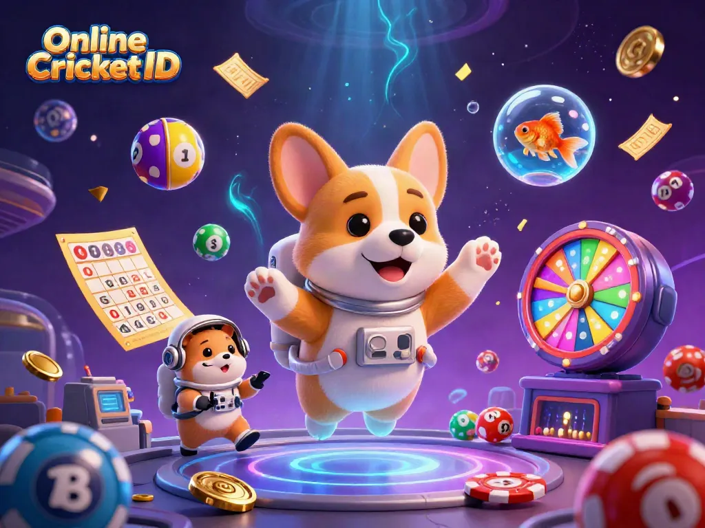 Engage with thrilling Online Cricket ID action in a vibrant casino setting featuring 3D characters.