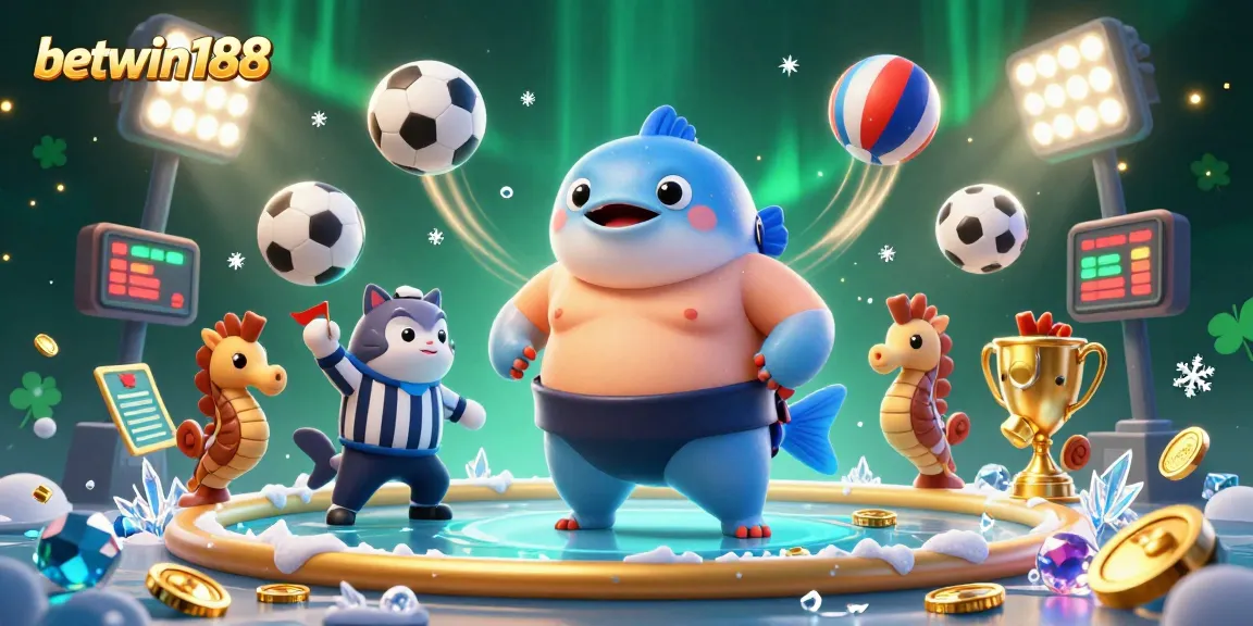 Betwin188 captivates players in an underwater casino world with dynamic sports elements and vibrant characters.