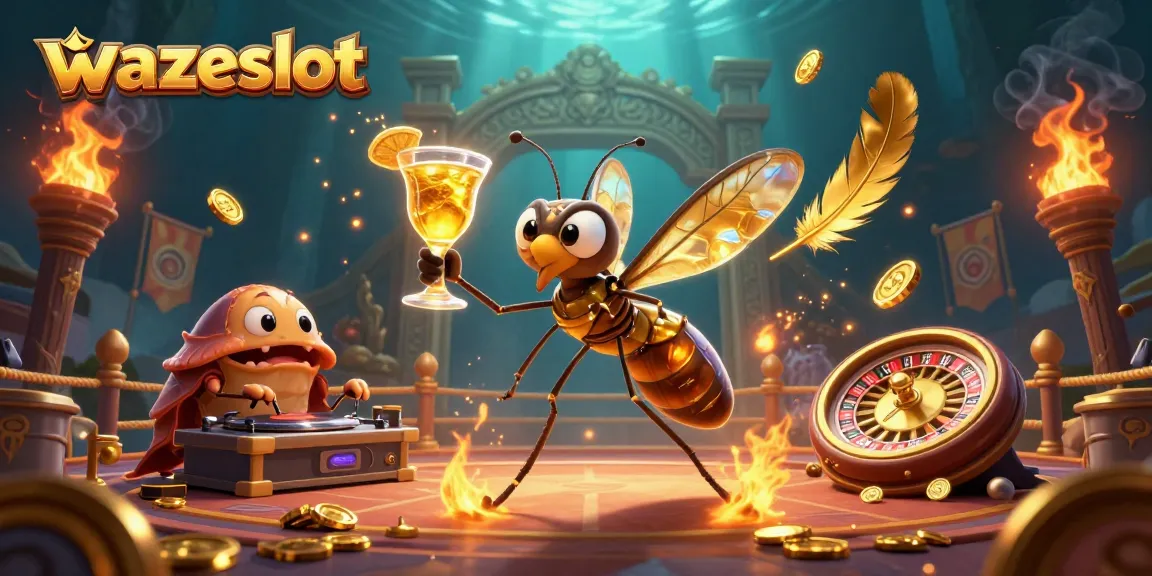 Experience the thrill of wazeslot's fantasy casino scene with vibrant characters and rich details.