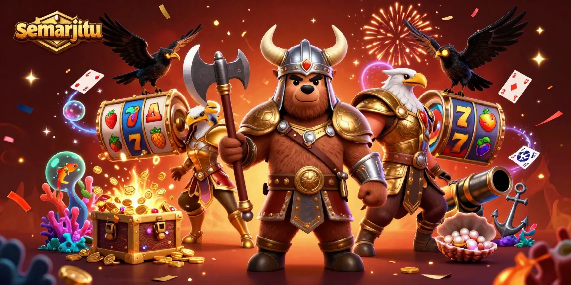 Semarjitu menghadirkan keseruan bermain slot dengan beruang Viking dan elang Valkyrie dalam ilustrasi menakjubkan.