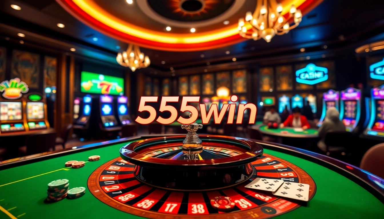 Experience the excitement of 555win with vibrant casino tables and thrilling gameplay.