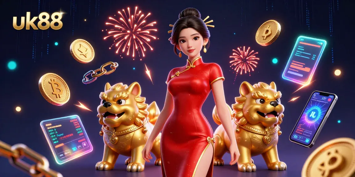 Join the excitement at uk88 with a glamorous 3D scene showcasing a cultural casino experience.