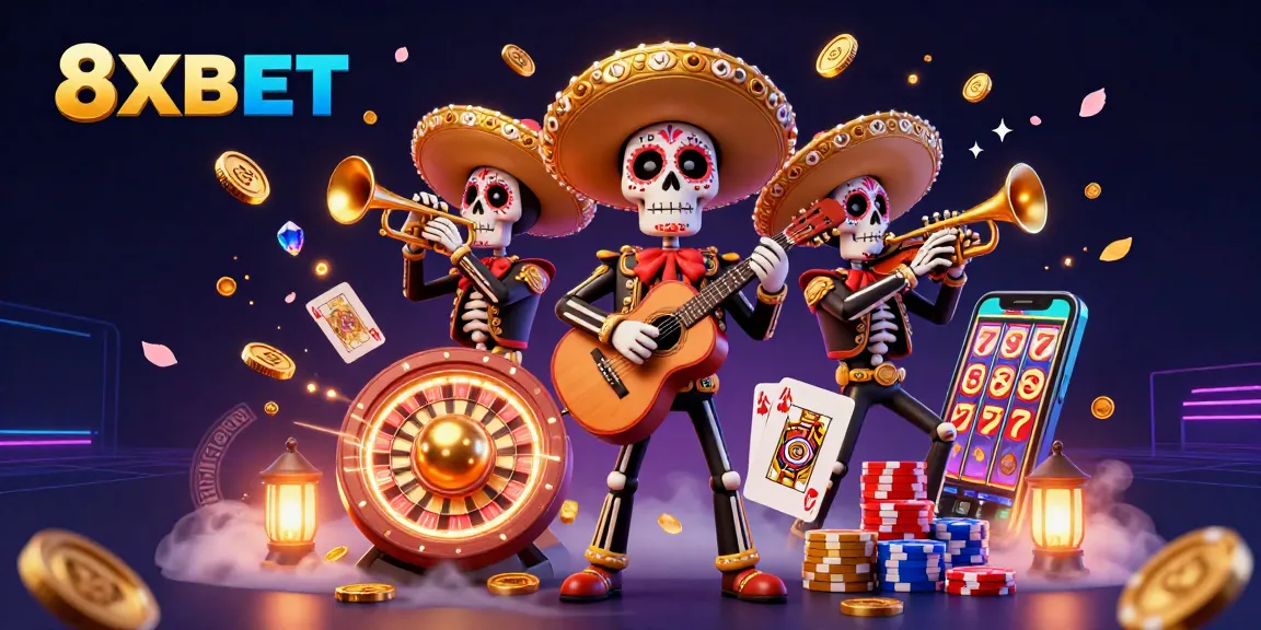 Play and win at 8XBET, with a vibrant Dia de los Muertos themed casino experience full of excitement.