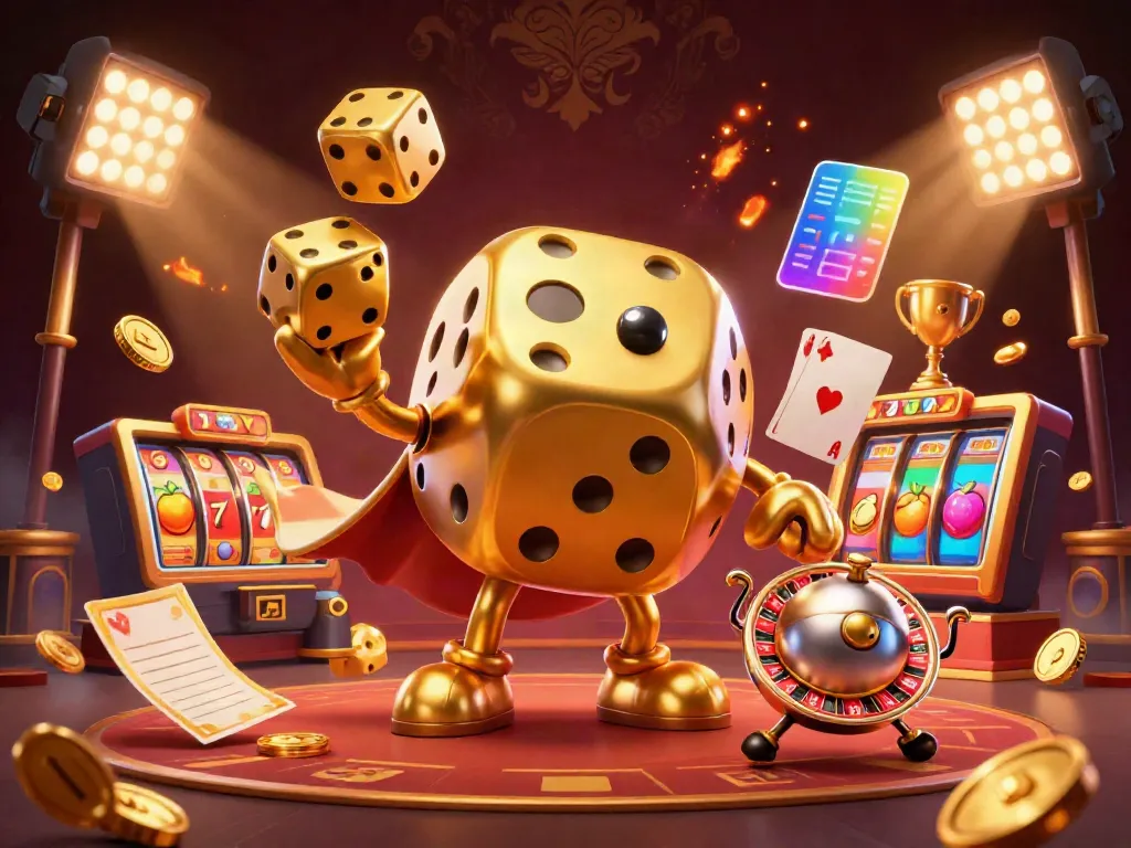 Engage in thrilling slot mahjong with vibrant, dynamic casino elements in an epic 3D scene.
