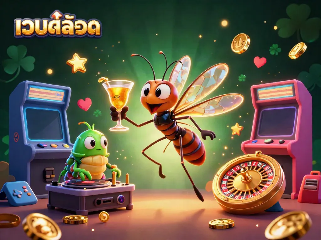 Experience thrilling action with our เว็บสล็อต casino scene featuring unique characters and vibrant gaming elements.