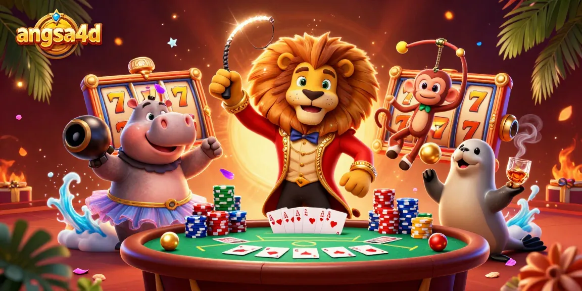 Engage in thrilling slots at angsa4d with vibrant casino characters and dynamic elements.