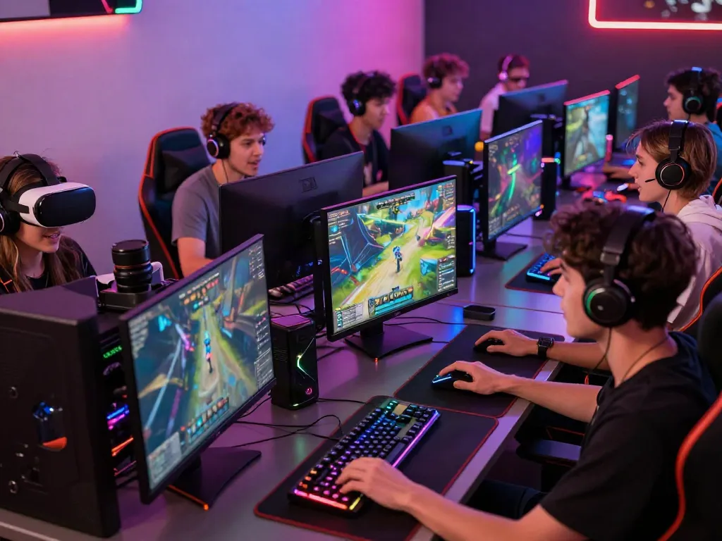 Engaging akunjp gaming scene with diverse players in dynamic online competition.