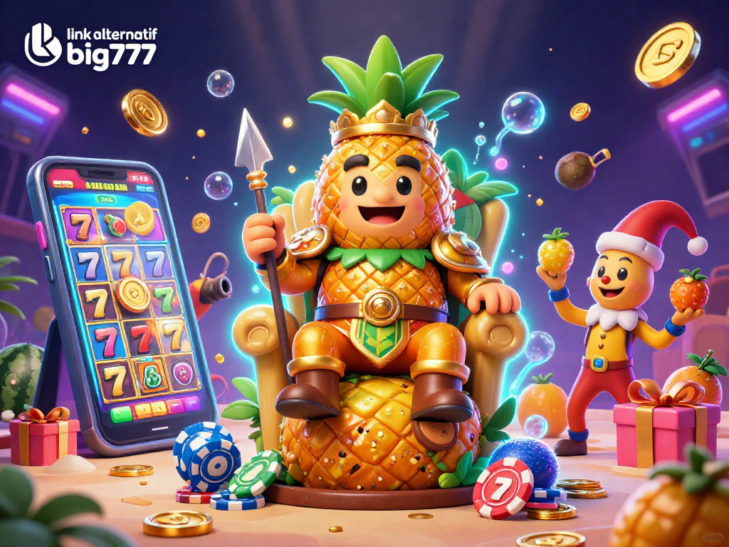 Join the fun with link alternatif big777 as the vibrant pineapple king leads the casino adventure!