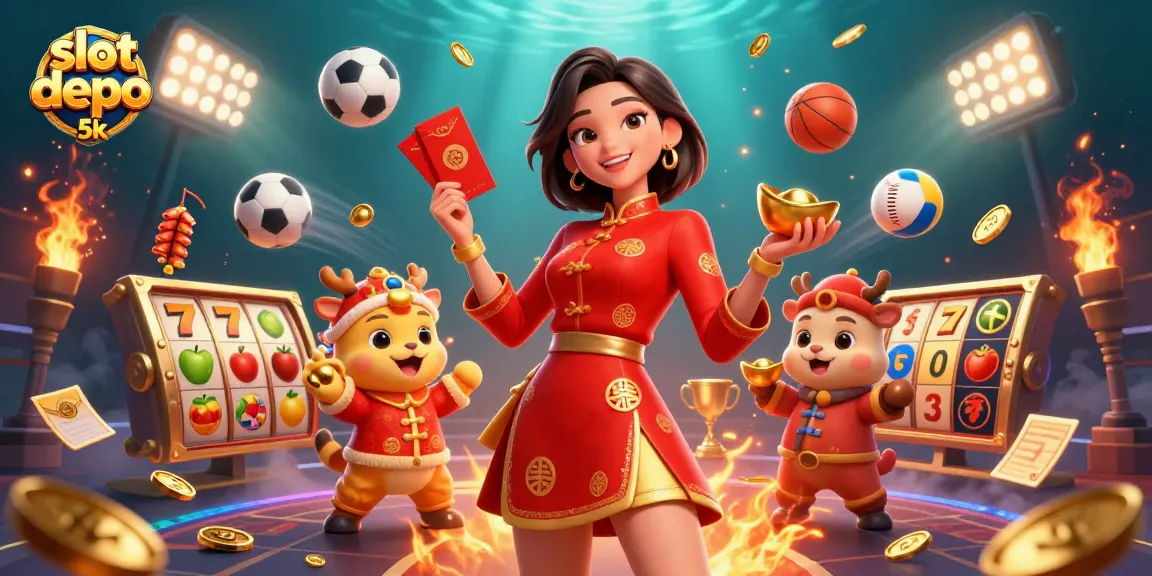 Experience thrilling gameplay at slot depo 5k with dynamic slot reels and vibrant casino atmosphere.