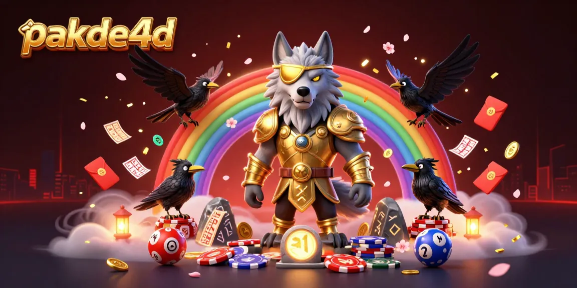 Experience the thrill of online lotteries with pakde4d's interactive illustration featuring vibrant gaming elements.