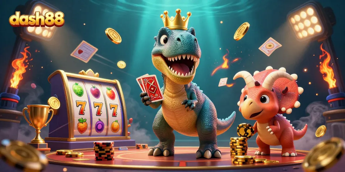 Experience exciting slot gaming with dash88 featuring charming dinosaur characters.