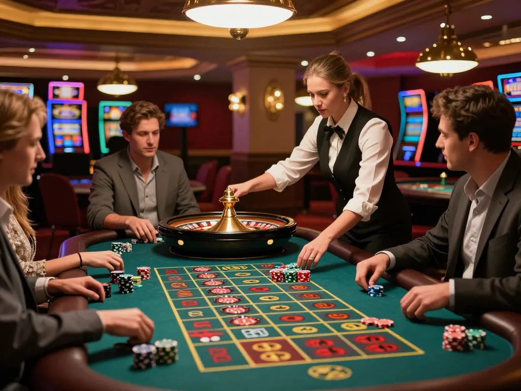 Engage with the ffmpeg api for video editing as players place bets at a vibrant casino roulette table.