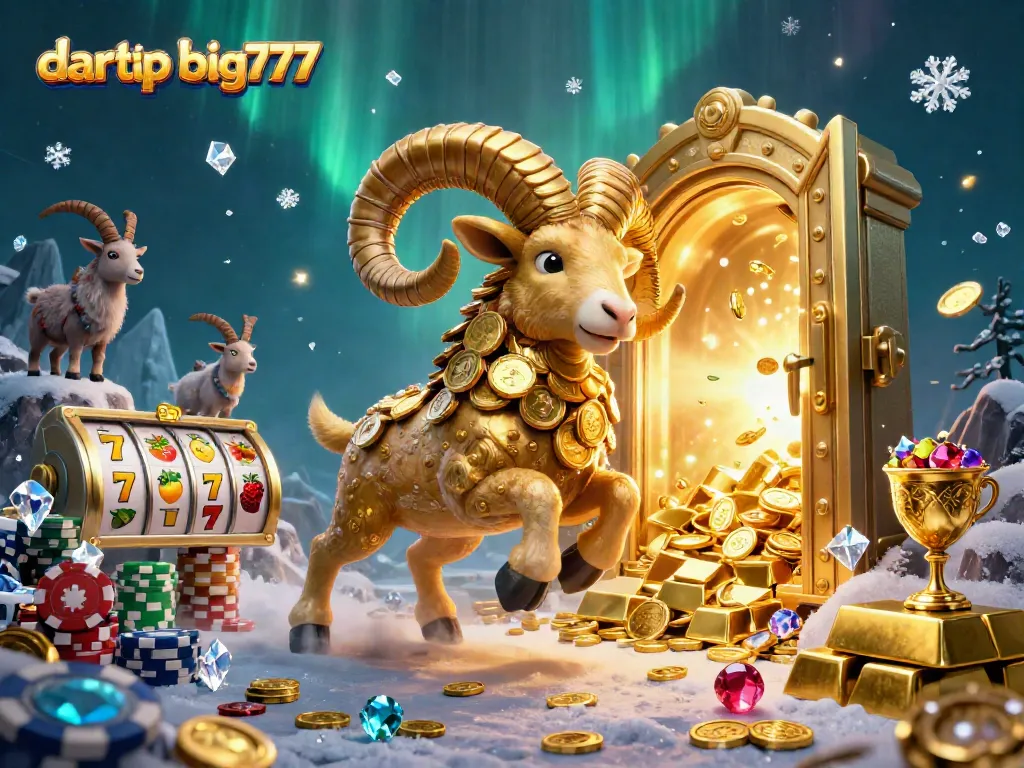 Experience thrilling wins with dara rtp big777 as golden ram charges through a vibrant casino scene.