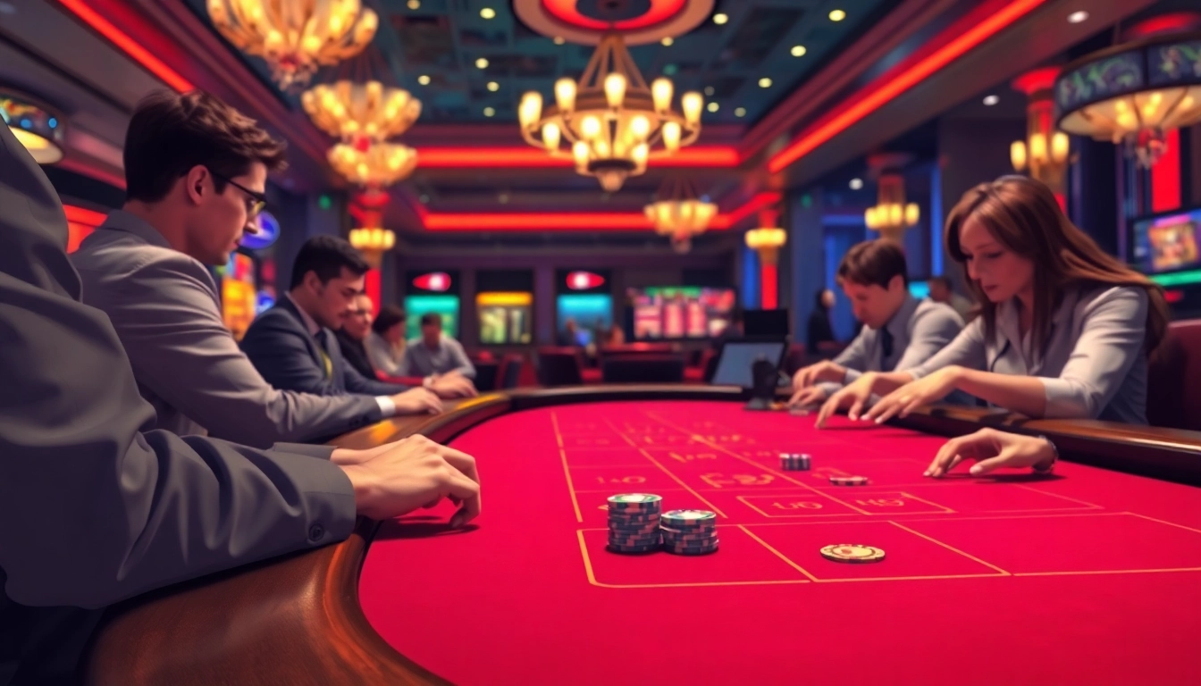 Aktifitas bermain togel389 di meja baccarat kasino yang meriah dan penuh warna.